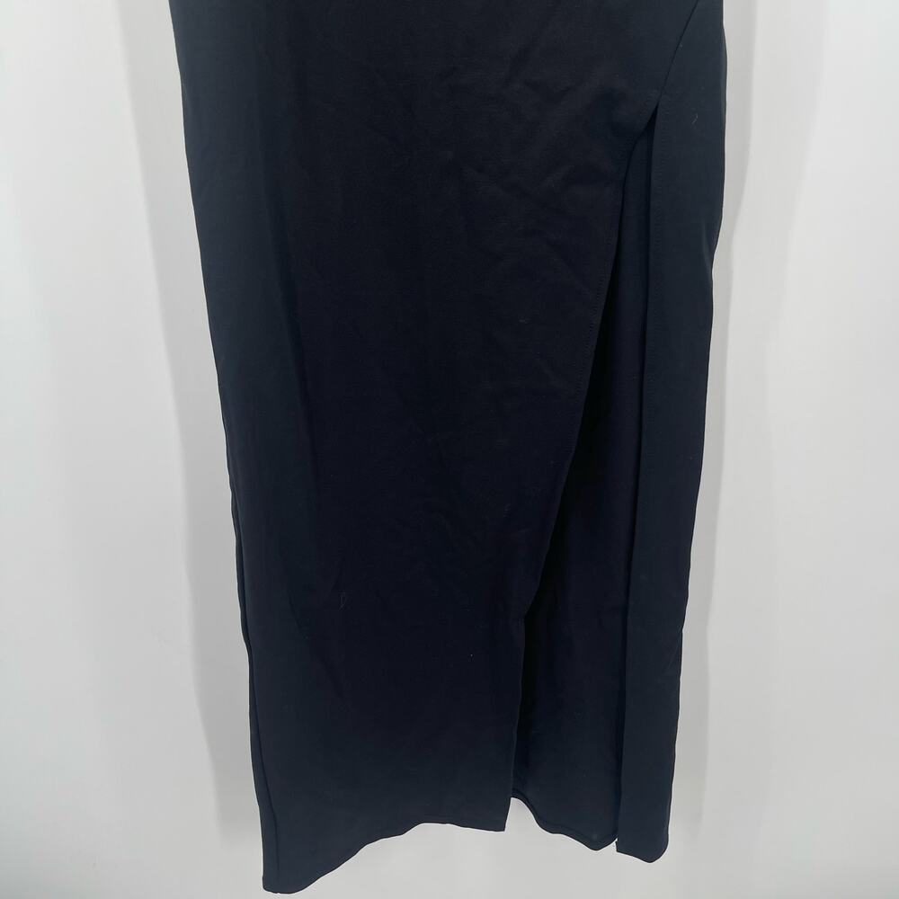 LULU'S Good Times Only Dress Small Maxi Black Bodycon One Shoulder NEW High Slit - Picture 8 of 12
